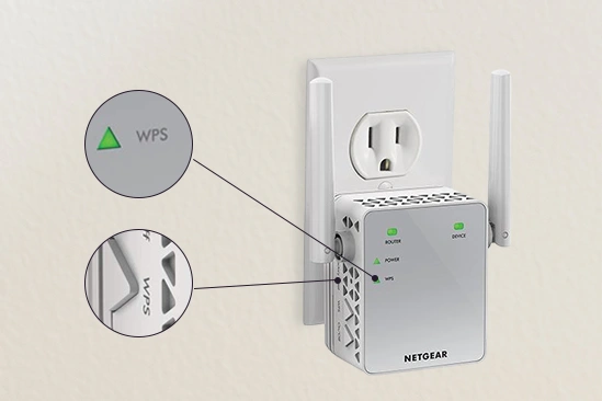 Netgear extender setup wizard via the WPS Button, mywifiext.com, mywifiext.net,